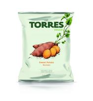 Saldžių bulvių traškučiai TORRES, 90g