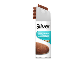 Atnaujinimo priemonė Silver renovator  žomšui ir nubukui, su šepetėliu, 200ml, rudas