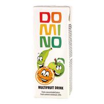 Įvairių vaisių sultys DOMINO, 200 ml