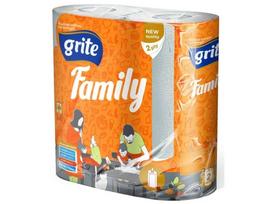 Popieriniai rankšluosčiai GRITE Family 2 sluoksnių, 2 rulonai