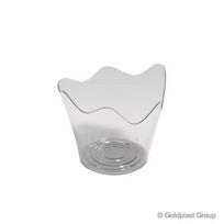 Vienkartiniai furšetiniai indeliai  RAIN, PS, skaidrūs,  90 ml, D 5,5 cm,  H 6,5 cm, 25 vnt.
