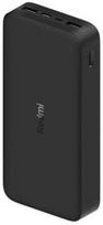Redmi spartaus įkrovimo juoda išorinė 20000mAh baterija | Sąsaja su dviem USB prievadais | Įkrovimas 18W galia į abi puses | Talpi 74Wh ličio jonų baterija