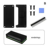 Raspberry Pi Zero 2 W aliuminio korpusas, šarvuotas korpusas su terminiu trinkelėmis radiatoriumi Gpio antraštės pasyvus aušinimas A
