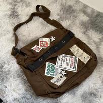 Autumn Vintage American Campus Spicy Girl Sticker Postman Bag Made of Old Star Bag Crossbody Bag gray