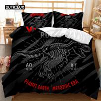 Dinozaurų patalynės užvalkalų komplektas Dinosaurai T-Rex Juros periodo Dinozauro fosilija Dinozauro patalynė Dvigulė Queen King dydžio Minkštas poliesterio antklodės užvalkalas EU single(135x200cm)