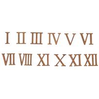 12 vnt. „Pasidaryk pats“ laikrodžio dalių skaičius Skaičiai Skaičiai Pakeiskite romėniškus priedus Sieninis medinis varpas, skirtas pakeisti 3x3cm šviesiai ruda spalva