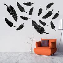 Akrilinio veidrodžio paviršiaus sienų lipdukai Lapai Dekoratyvinis Svetainės Fonas Paprastas Modernus Namų Dekoras Lipnūs Nuimami 14pcs leaves sidabras