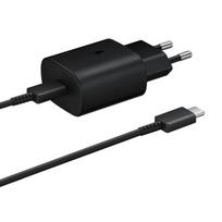 „Samsung EP-TA800EBE“ + „EP-DG980BBE“ „Samsung“ 25 W kelioninis įkroviklis + USB-C / USB-C duomenų kabelis, juodas (OOB
