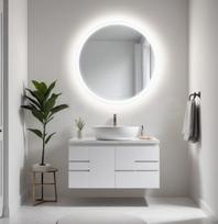 Apvalus veidrodis Wobbee Beth su Led apšvietimu 80 cm