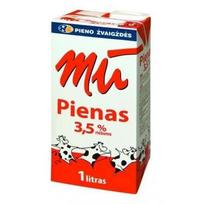 Pienas Mū pasterizuotas 3,5% 1 l.