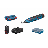 BOSCH GRO 12V-35 tiesinis šlifuoklis 2x2 Ah L-Boxx