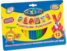 Plastilinas CARIOCA, 12 spalvų x 12,5 g.