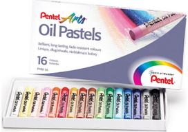 Aliejinės kreidelės PENTEL ARTS, 16 spalvų