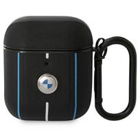 BMW BMA222RVSK AirPods 1/2 cover, black, Leather Color Lines