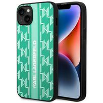 Karl Lagerfeld KLHCP14SPGKLSKN iPhone 14 / 15 / 13 6.1" hard case, green, Monogram Stripe