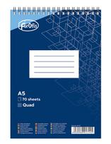 Bloknotas FOROFIS, A5, langeliais, 70 lapų, 60gsm, su spirale viršuje
