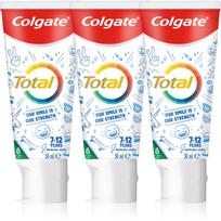 Colgate Total Junior Active Prevention Mild Mint dantų pasta gilaus dantų ir burnos valymo procedūroms vaikams 3x50 ml