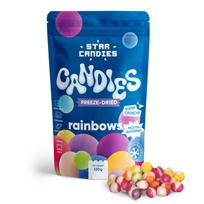 STAR CANDIES šaltyje džiovinti saldainiai "Rainbows", 120g