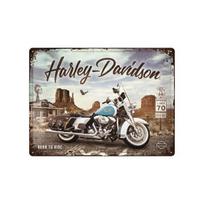 Metalinė plokštė 30x40 cm/Harley Davidson - Route 66 Road King Classic
