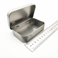 1 vnt. metalinės stačiakampės tuščios mini skardinės dėžutės, skardinės, stumdomos saldainių tablečių dėžutės, pinigų monetų stiklainis, atlenkiami konteineriai, organizatoriaus laikymo dėžutė