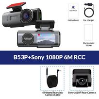 Dviejų objektyvų vaizdo kamera automobiliams 4K automobilinis DVR su 1080P galinio vaizdo kameros vaizdo registratoriumi GPS WIFI automobilio kamera naktinio matymo juodosios dėžutės monitoriumi 4K Dashcam 0G