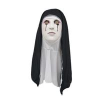 The Conjuring 2 Vienuolės kaukė: Baisi latekso Helovino galvos danga The Conjuring Nun gray