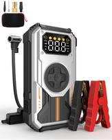 Car Jump Starter Booster Jumper BOX Power Bank akumuliatoriaus įkroviklio paketas su 150PSI oro kompresoriumi Eigotrav PD-270 12V 6000A 12000mAh