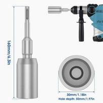 SDS-Plus įžeminimo strypo suktuvas 30/45/65 mm T stulpelio įžeminimo strypo suktuvo įrankis kaltinio plieno gręžimo antgalio sukimo plaktukas