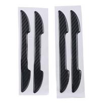 4 vnt. Juodos spalvos automobilio durų krašto apsaugos 14,5*1,8 cm anglies pluošto apsauginė plėvelė nuo durų užtrenkimo, automobilio durų apsaugos nuo susidūrimų juostelė armijos žalia spalva