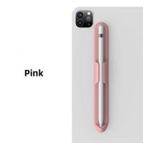 Pieštuko laikiklis Silikono planšetinio kompiuterio rašiklio rašiklio lizdas, skirtas Apple Pencil 1 arba 2 Generation ir Samsung Galaxy Tab S6 Lite S7 S8 S9Ultra rožinė