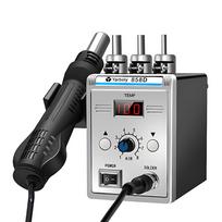 858D litavimo stotis su karšto oro pistoletu ir 3 purkštukais skaitmeniniu LCD ekranu 700 W lituoklio komplektas EU plug