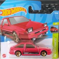 Hot Wheels Mainline Modeliukas Toyota ae86 sprinter trueno red short card