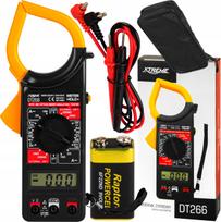 Skaitmeninis multimetras su srovės replėmis ir dėklu Xtreme DT266