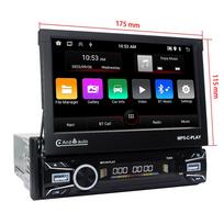 Automobilio radijas 1Din 7 colių elektrinis ištraukiamas jutiklinis ekranas Android Multimedia Carplay universalus autoradio galvos blokas FM navigacijos GPS 4 core 2GB+64GB carplay