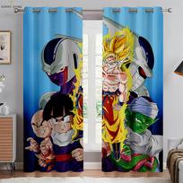 2 dalių japoniškų anime raštų užuolaidos, tinkamos bendrabučio, miegamojo, svetainės, virtuvės dekoravimui, keturiems sezonams W50xH140(CM)x2PCS&Rod pocket white