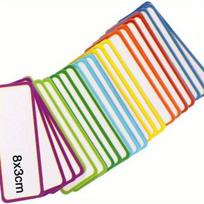 27 lapai Spalvingos magnetinės vardo etiketės, Sausai trinamos, Daugkartinio naudojimo lipdukai lentoms, spintelėms, šaldytuvams, mokyklai, biurui, namams (8*3cm Kiekvienas) 27pcs