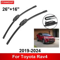 Automobilio valytuvai Toyota Rav4 2019-2024 26  + 16  Priekiniai Galiniai Valytuvų Šepetėliai Pjoviklis Priedai 2019 2020 2021 2022 2023 2024 juoda