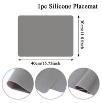 40x30cm Food Grade Silicone Waterproof Placemat Heat Insulation Anti-Skidding Washable Table Mat for Kitchen Dish Drying Mat 40x30cm