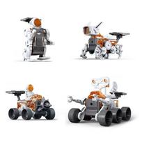 4 viename stiebo žaislai Erdviniai robotai, stiebai, konstravimo žaislai, mokomieji statybiniai blokeliai, 138 vnt. 4in1 oranžinė