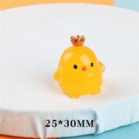 1~10PCS Luminous Mini Resin Pig Car Dashboard Toys Dolls glowing Figures Home Garden Decoration Cartoon Color Chick Car