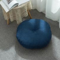 Paprasta japoniško stiliaus Futon sustorėjusi pagalvėlė / kėdės pagalvėlė apvali medvilninė ir lininė pagalvėlė tatami pagalvėlė 42X42CM