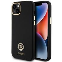 GUESS GUHCP15M4DGPK iPhone 15 Plus / 14 Plus 6.7" black hard case with silicone logo and rhinestones, 4G