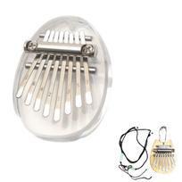 Pianinis fortepijonas, 8 klavišų Kalimba pirštinis pianinas, nešiojamasis Kalimba muzikinis pianinas su dirželiais, Padėkos Kalėdų dovanos šeimai One Size beige