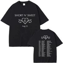 Sabrina Carpenter Graphic Tee Shir Vintage Gothic Fashion Short n' Sweet T-shirt Man 100% Cotton Oversized T Shirts Streetwear L