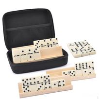 Double Six Domino žaidimas 28 domino su nešiojama dėžute kelioninis žaislas stalo klasikinės plytelės skirtos