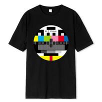 Medvilninis marškinėlis Be signalo Vyriškas marškinėlis Hip Hop stiliaus Streetwear Viršutiniai drabužiai ir marškinėliai Naujoviškas Geometrinis trumpomis rankovėmis Vasarinis medvilninis marškinėlis Per dideli marškinėliai S juoda