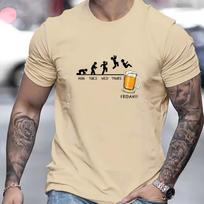 Medvilniniai Marškinėliai Vasaros Vyriški 100% Medvilnės Laisvi Dydžio Šokinėjantys Į Alų Spausdinimo Apvaliu Kaklu Trumpomis Rankovėmis T-shirt Viršus 3XL