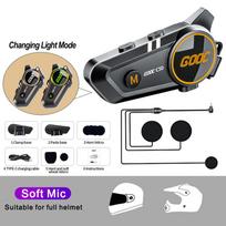 Motociklo šalmas su Bluetooth ausine, 120 val. grojimo laikas, LED lemputės, atsparus vandeniui, skambinimas laisvų rankų įranga, muzika, GPS C50H, Non-intercom  1PC įvairiaspalvis