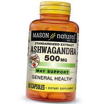 Ashwagandha šaknų ekstraktas, Ashwagandha 500, Mason Natural 60 dangteliai (71529001) 60caps