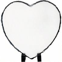 Sublimacinis ruošinys skalūnas širdies formos individualizuotas memorialinis rėmelis su stovais eksponavimui sublimacinis personalizuotas nuotraukų rėmelis Heart balta